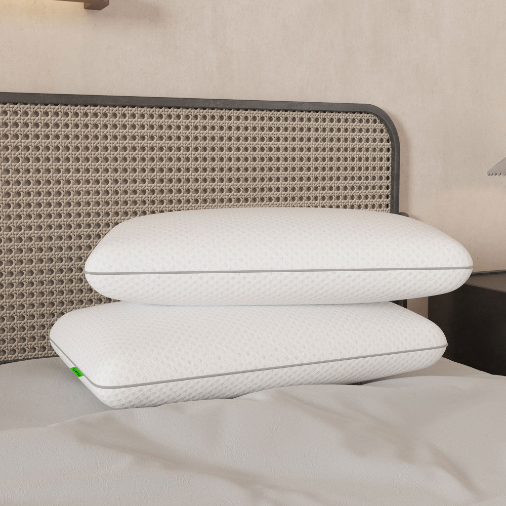 Neo - Lote de 2 almohadas viscoelásticas - Blanco