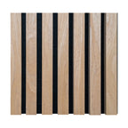 Acoustic - Set of 2 Panels - Wooden Slats - Light Wood