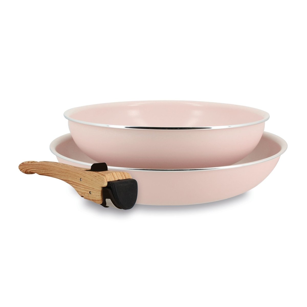 Colorama - Set of 2 Frying Pans with Removable Handle - Recycled Aluminium