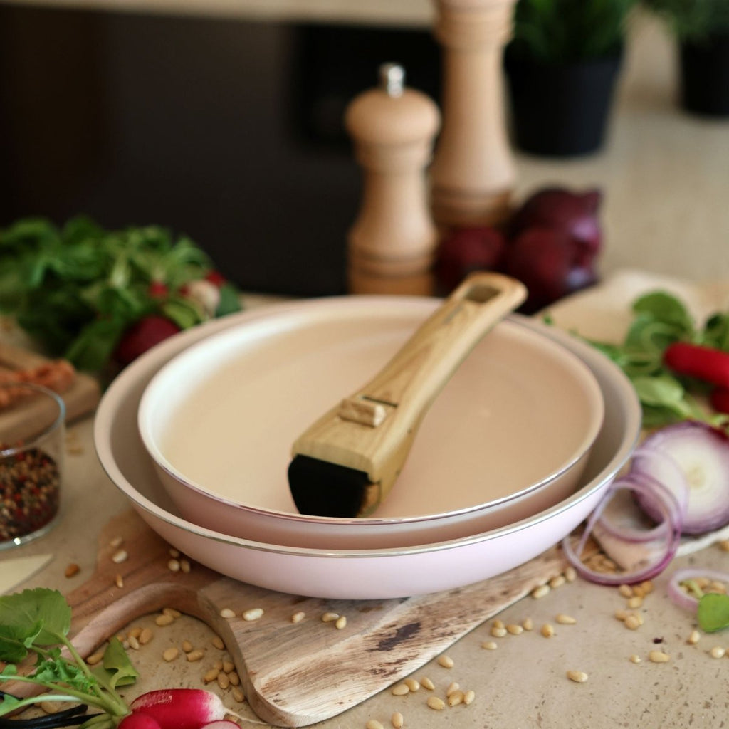 Colorama - Set of 2 Frying Pans with Removable Handle - Recycled Aluminium