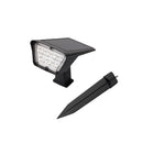 Conjunto de 2 focos solares Proyector 2 en 1 para pegar o fijar rectangular iluminación potente regulable LED blanco CURTIS H31,5cm - REDDECO.com
