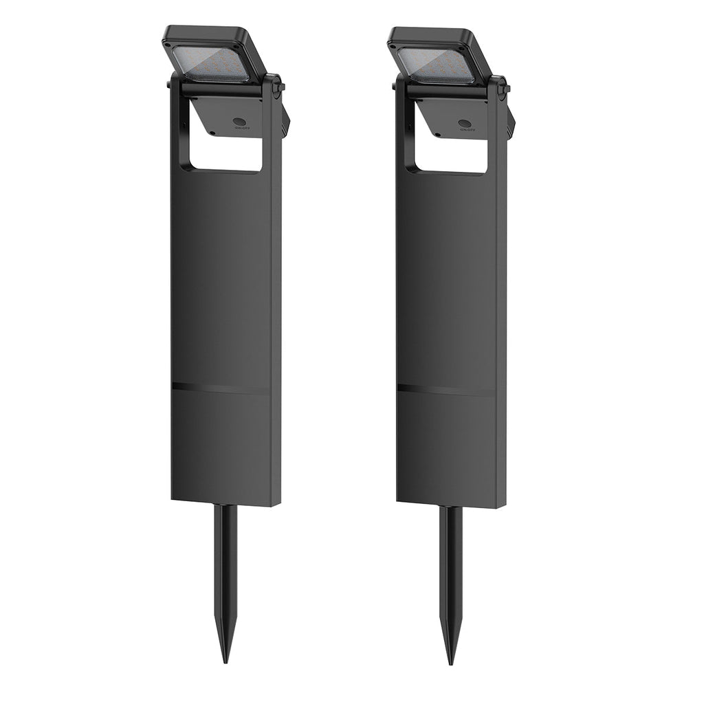 Brity - Bolardo y poste solar - Plástico - Negro