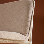Bisbee - Set Of 2 Bar Stools - Bouclé Fabric With Beige Legs - Beige