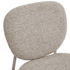 Dalby - Set of 2 Bar Stools - Fabric, Beige Legs - Mottled Brown