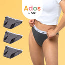 Set Of 3 Joy Teen Menstrual Panties - Anthracite Grey