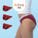 Set Of 3 Joy Teen Menstrual Panties - Biking Red