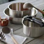 Iris - Set Di 3 Casseruole Con Manico Amovibile - Inox - 16/18/20 Cm