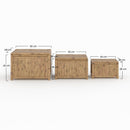 Lot de 3 coffres de jardin Vadella en bambou