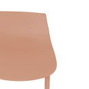 Lamer - Lot De 4 Chaises De Bar - Plastique & Métal - Terracotta