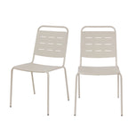 Aria - Set Of 4 Garden Chairs - Metal - Beige