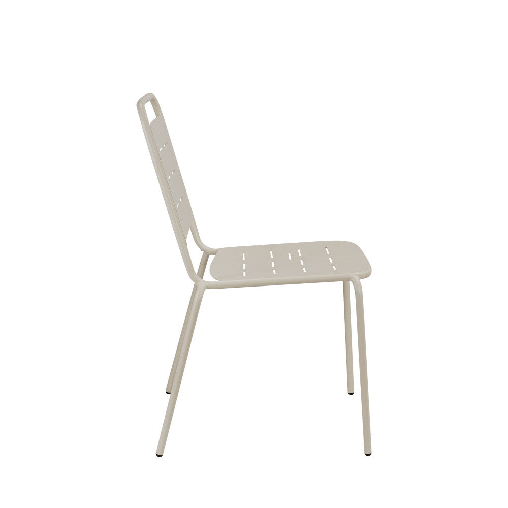 Aria - Set Of 4 Garden Chairs - Metal - Beige