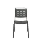 Aria - Set Of 4 Garden Chairs - Metal - Dark Grey
