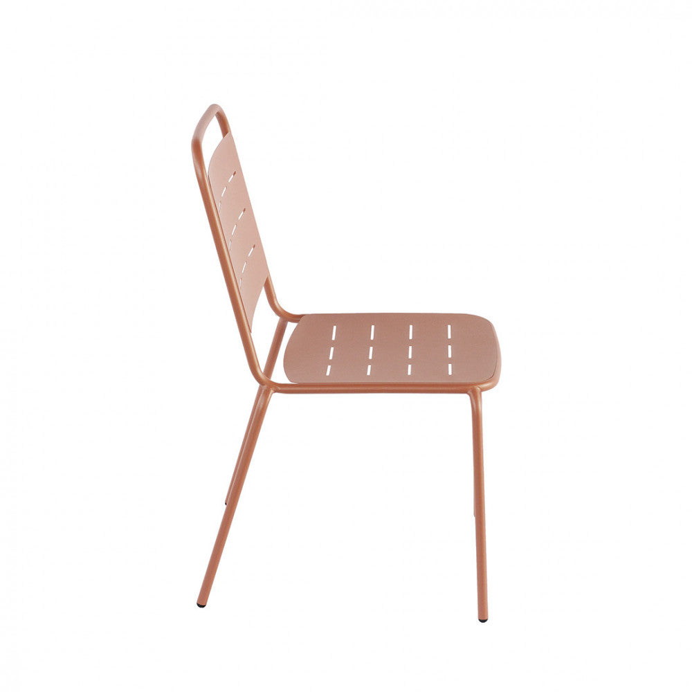 Aria - Set Of 4 Garden Chairs - Metal - Terracotta