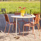 Aria - Set Of 4 Garden Chairs - Metal - Terracotta