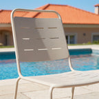 Aria - Set Of 4 Garden Chairs - Metal - Beige