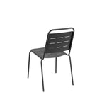 Aria - Set Of 4 Garden Chairs - Metal - Dark Grey