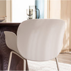 Acapulco - Set Of 4 Indoor And Outdoor Dining Chairs - Plastic And Metal - Beige