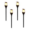 Lot De 4 Torches Solaires - Farely - Blanc