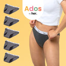 Juego de 5 bragas menstruales Joy Teen - Gris antracita