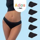 Lot De 5 Culottes Menstruelles Joy Ados - Black Onyx