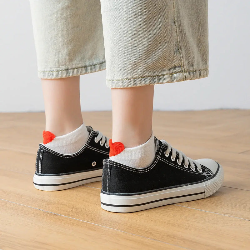 Lot de 5 socquettes avec languette cœur protectrice et motifs marins