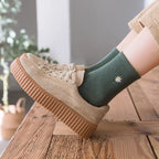 Lot de 5 chaussettes hautes avec marguerite brodée