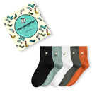 Pack de 5 calcetines altos con margarita bordada