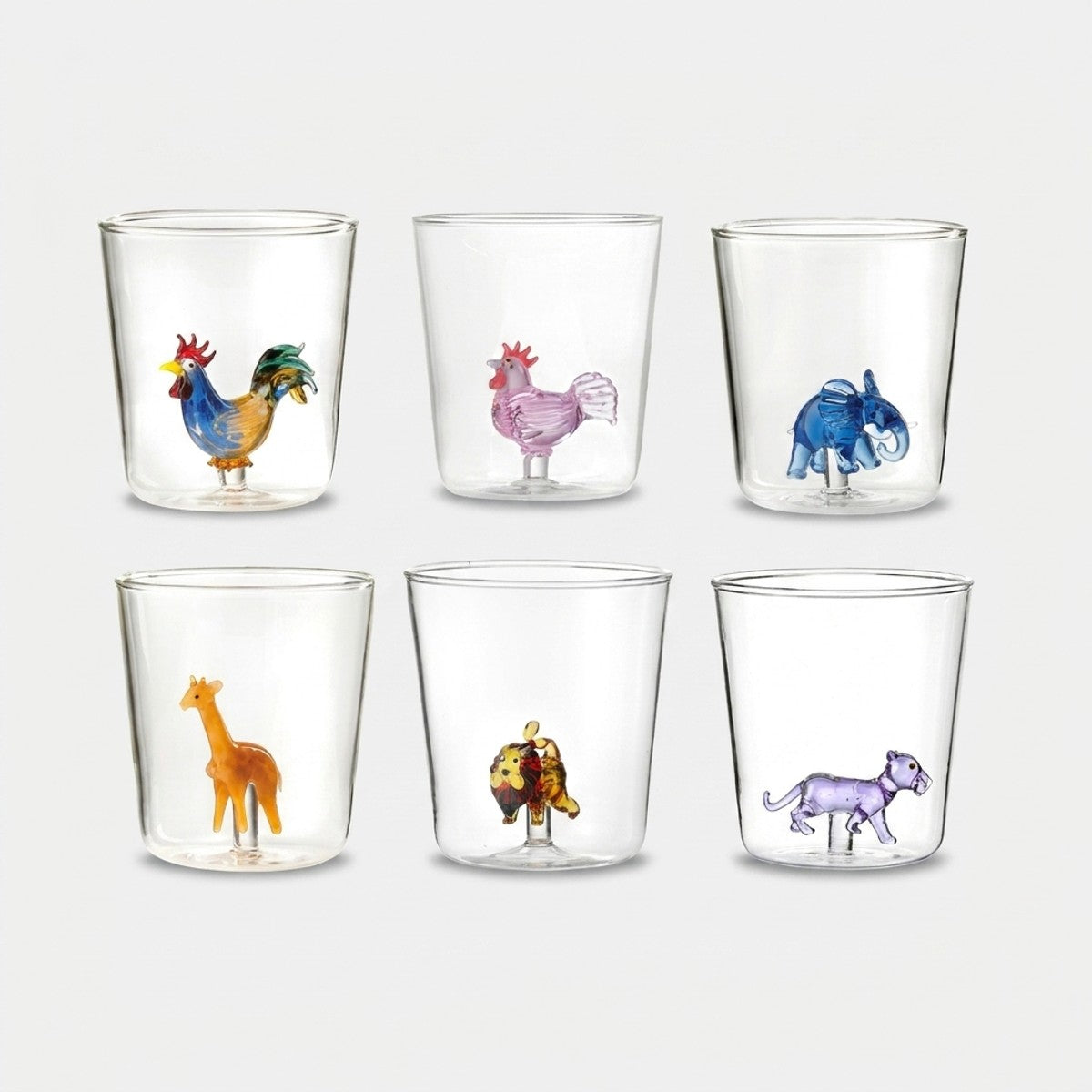 Pet Friends Mix 8 - Lot De 6 Verres Décorés