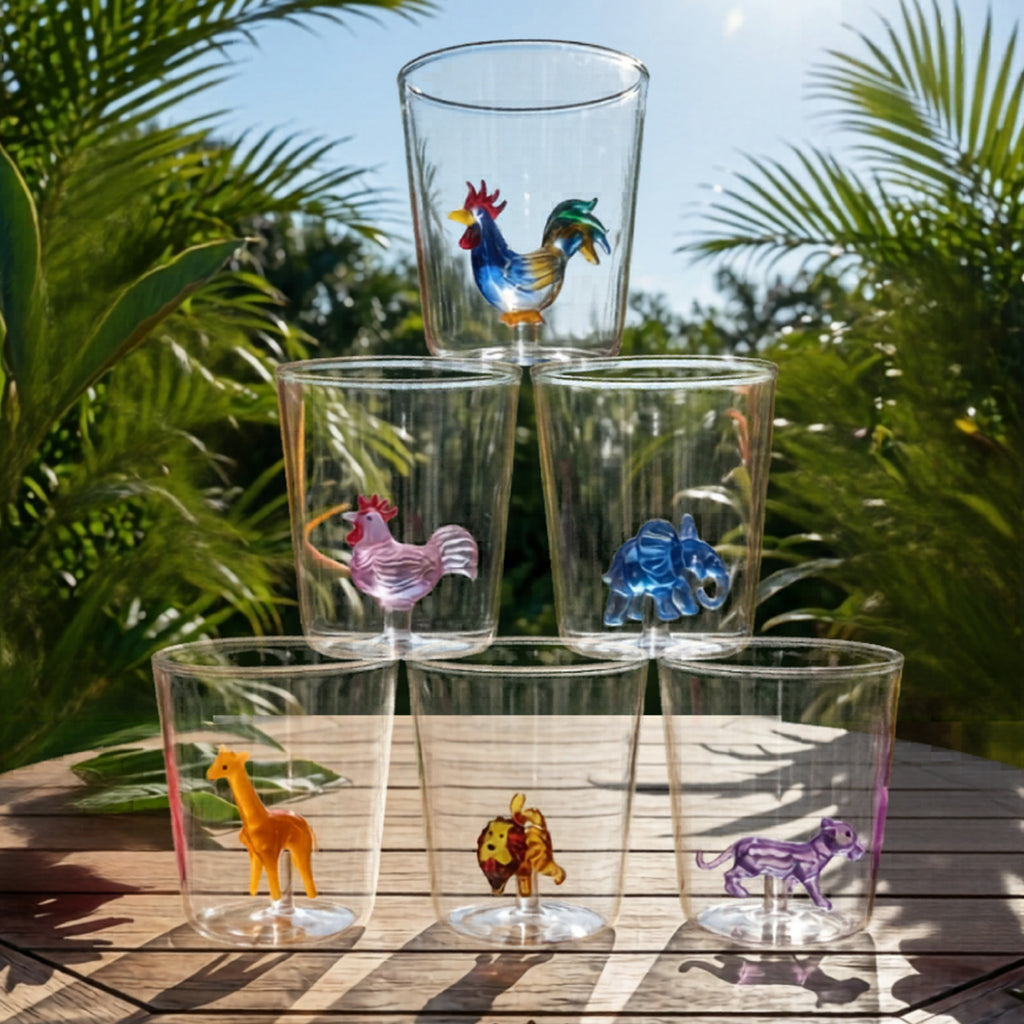 Pet Friends Mix 8 - Lot De 6 Verres Décorés