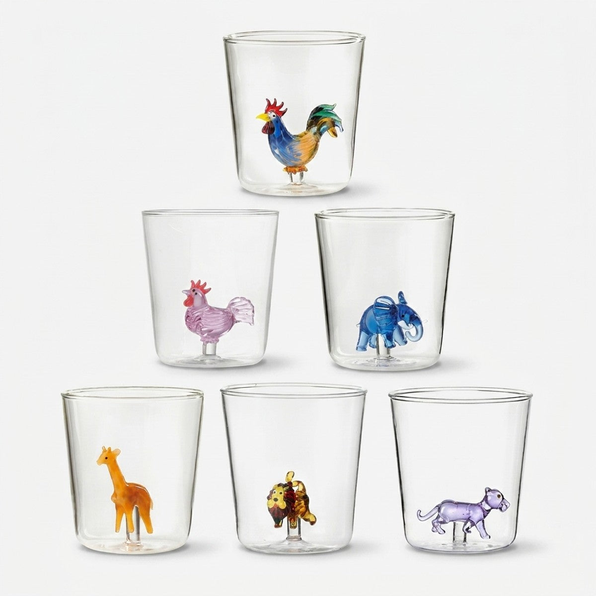 Pet Friends Mix 8 - Lot De 6 Verres Décorés