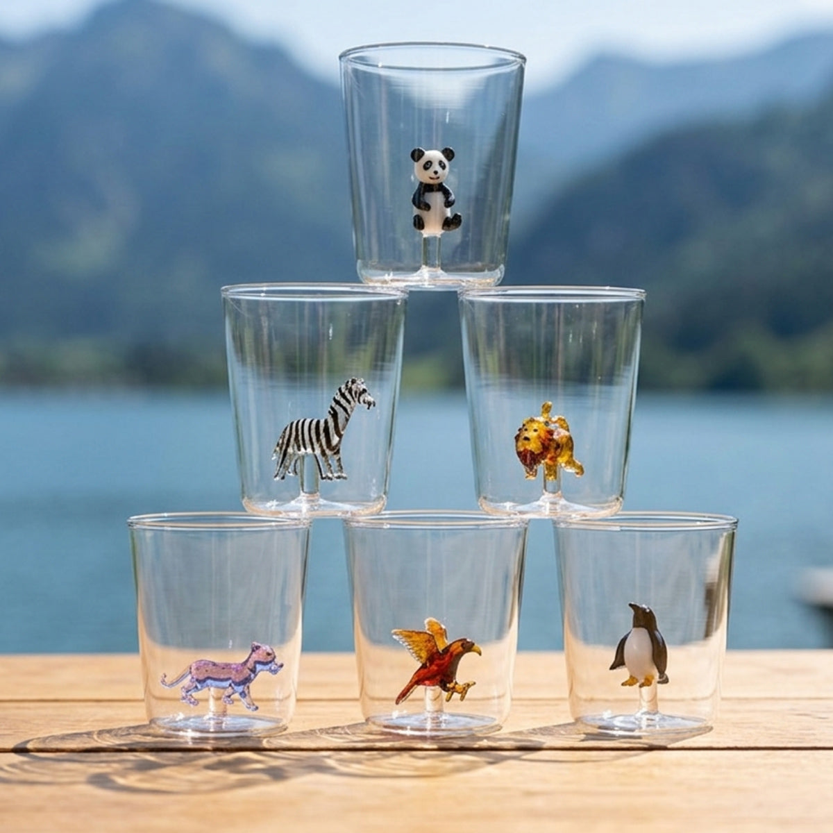 Savana Family Mix 6 - Lot De 6 Verres Décorés