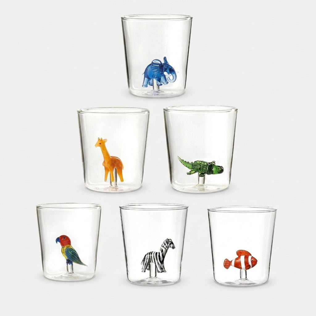 Savana Family Mix 4 - Lot De 6 Verres Décorés