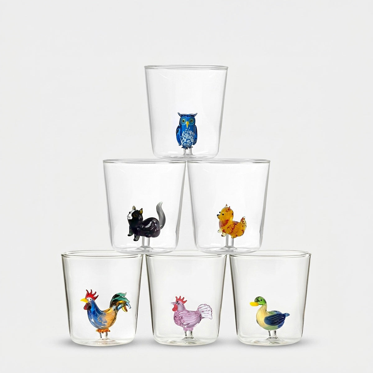 Pet Friends Mix 1 - Lot De 6 Verres Décorés