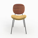 Chaise Simone en velours jaune moutarde (lot de 2)