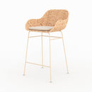 Lot de 2 chaises pour îlot central 66 cm Faro en matière naturelle