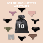 Pakke med 10 trusser - alle blødninger - 3XS til 8XL