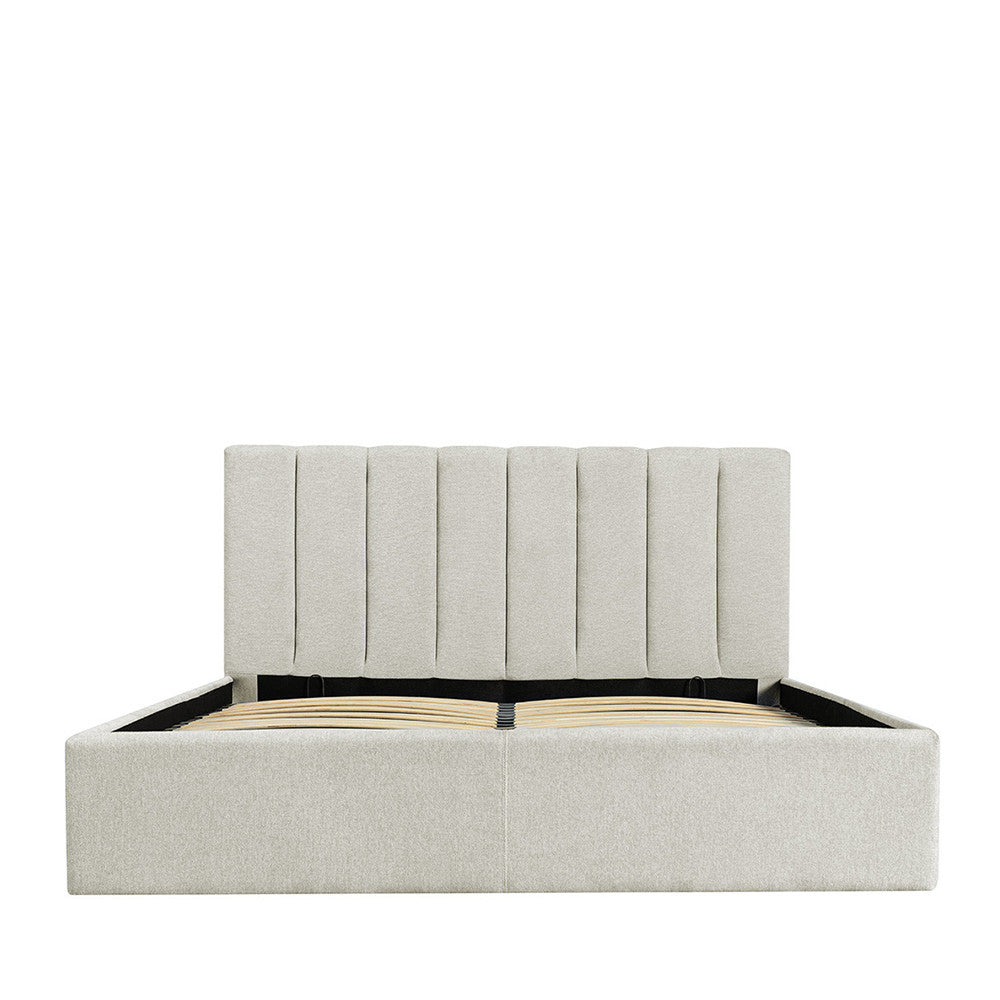 Lou - Storage Bed - Fabric - Ecru