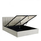 Lou - Storage Bed - Fabric - Ecru