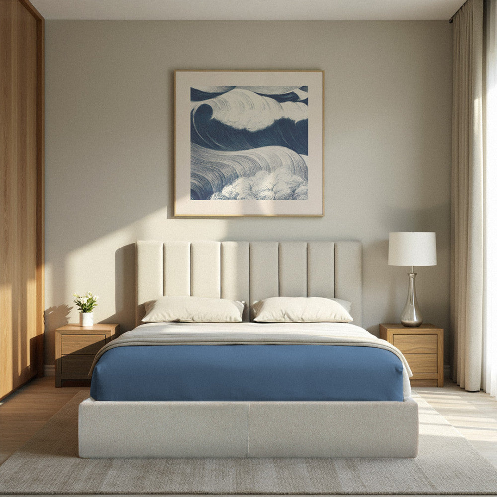 Lou - Storage Bed - Fabric - Ecru