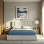 Lou - Storage Bed - Fabric - Ecru