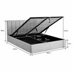 Lou - Storage Bed - Fabric - Ecru