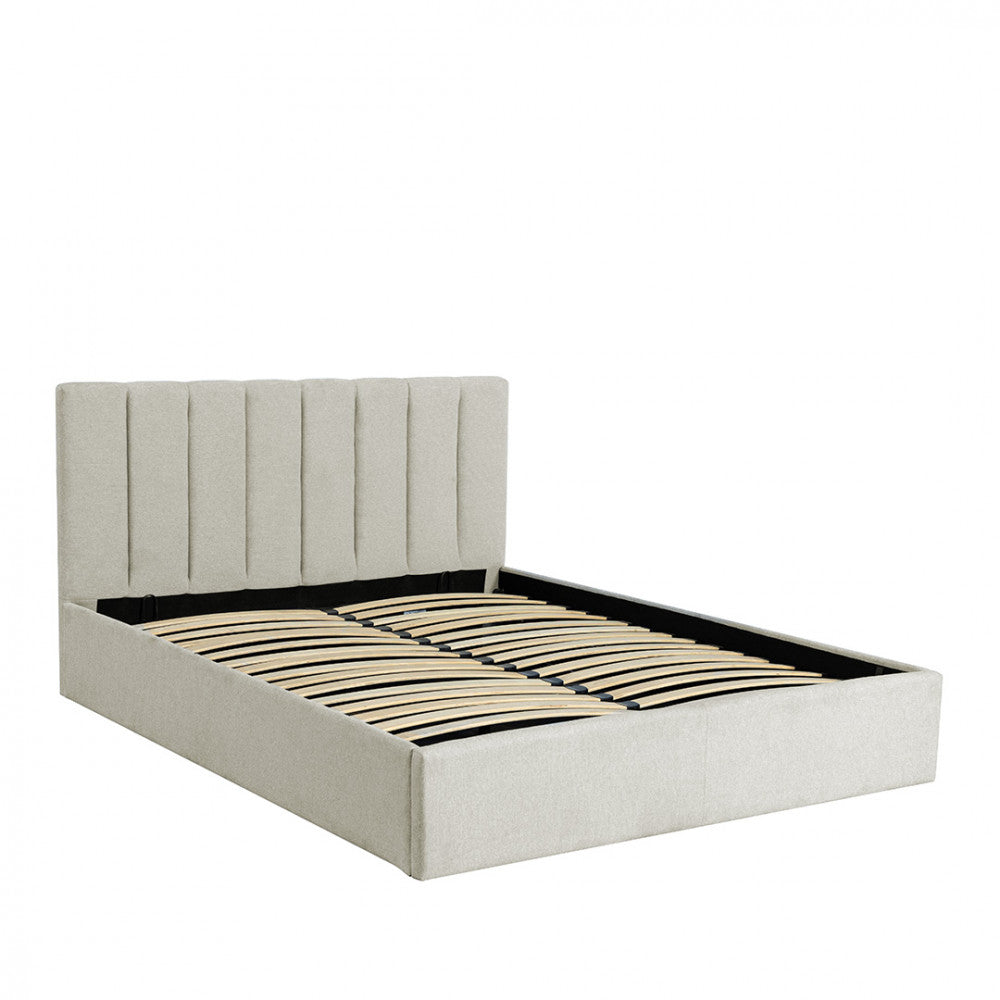 Lou - Storage Bed - Fabric - Ecru