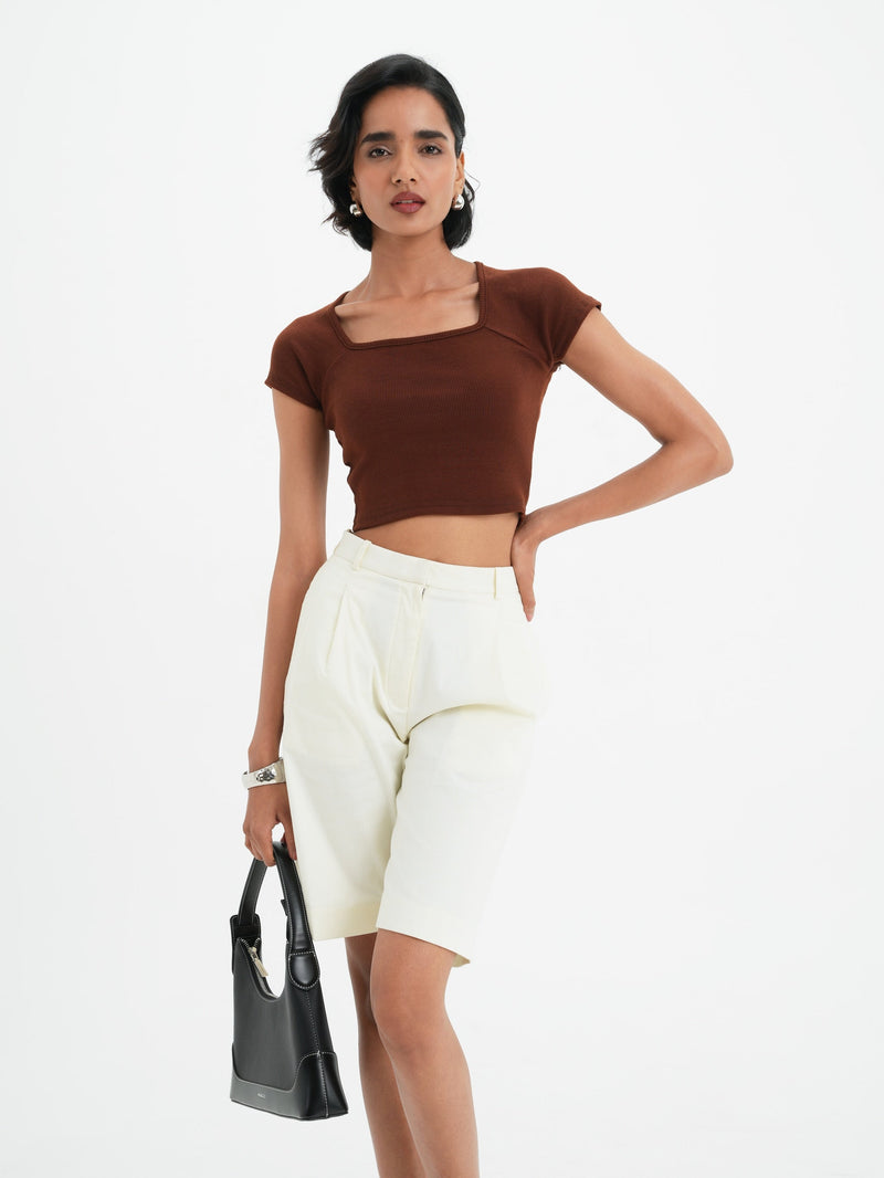 Pantalones cortos Lou - Crema de mantequilla