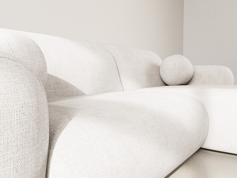 Louise - Corner Sofa - 4 Seater - Textured Velvet - Beige