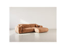 Louise - Corner Sofa - 4 Seater - Textured Velvet - Terracotta