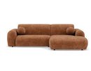 Louise - Corner Sofa - 4 Seater - Textured Velvet - Terracotta