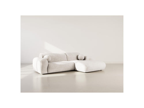 Louise - Sofá esquinero - 4 plazas - Terciopelo texturizado - Beige