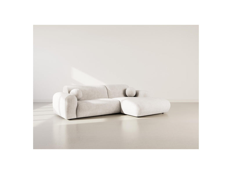 Louise - Corner Sofa - 4 Seater - Textured Velvet - Beige