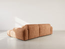 Louise - Corner Sofa - 4 Seater - Textured Velvet - Terracotta