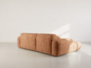 Louise - Corner Sofa - 4 Seater - Textured Velvet - Terracotta